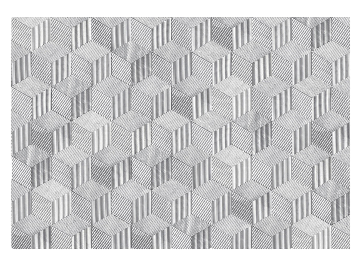 Hexagon Carrara Gray Marble Wall Décor