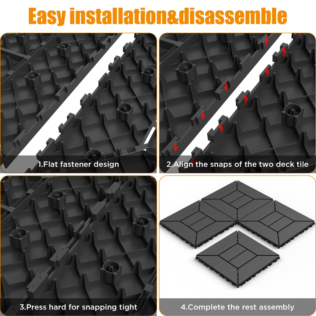 12 Inch Interlocking Deck Tiles