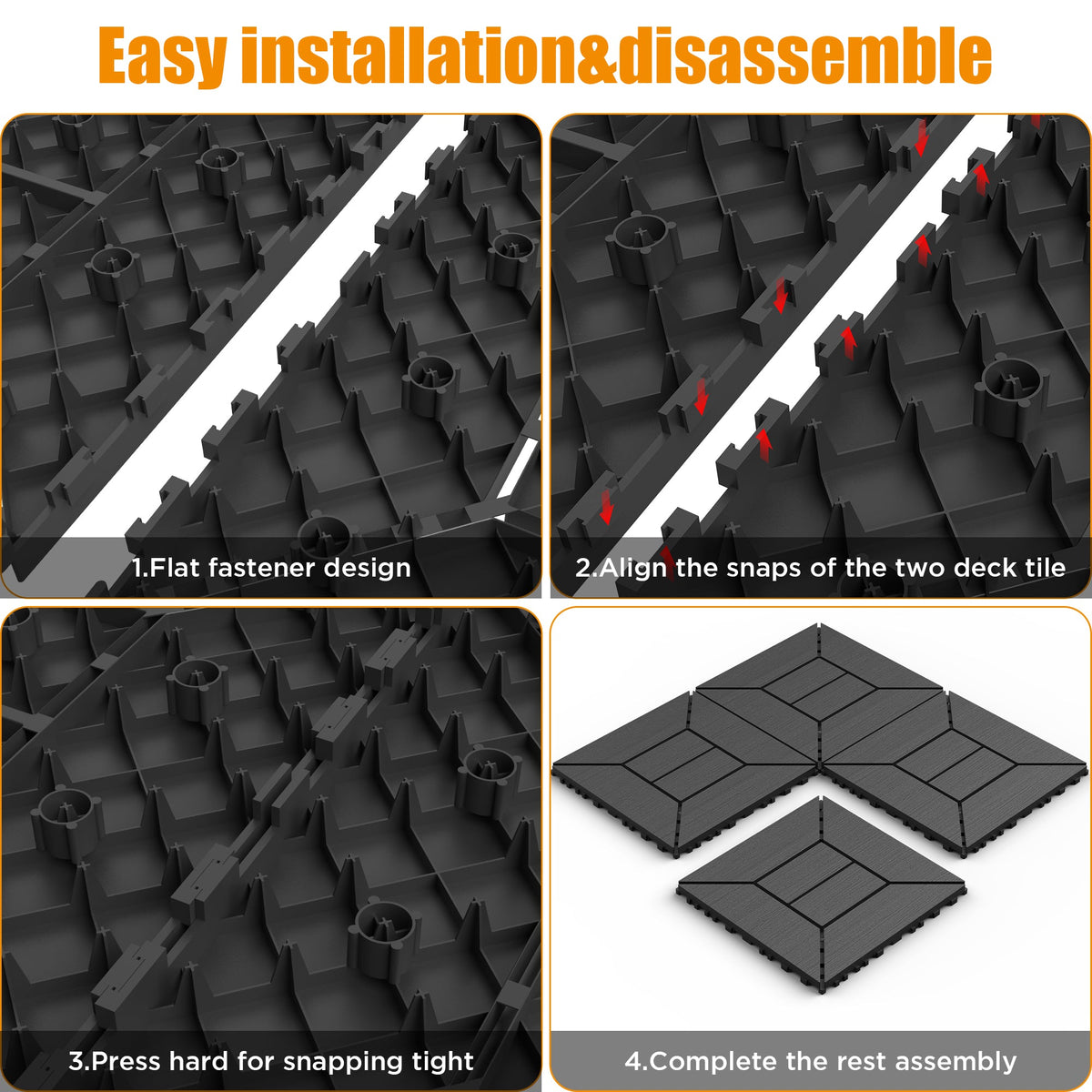 12 Inch Interlocking Deck Tiles