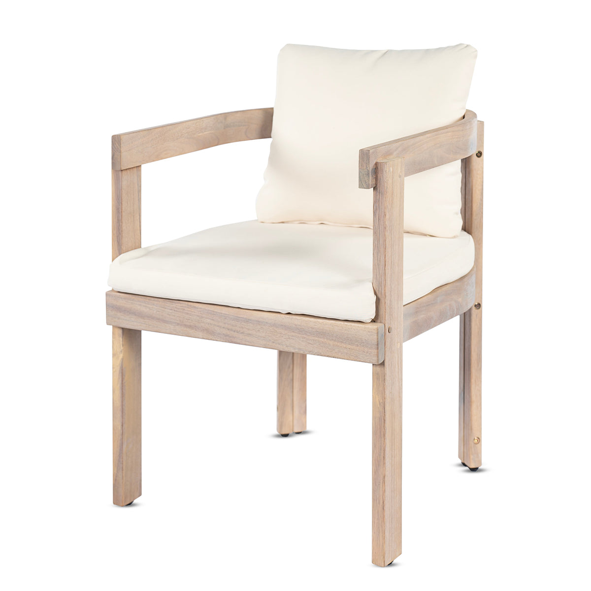 Acacia Wood Dining Chairs Set of 2, Armchairs with