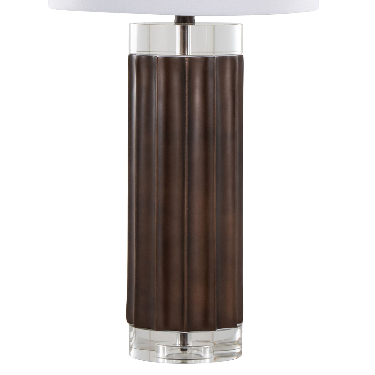 Cylinder Fluted 29.25" Contemporary Polyresin Table Lamp