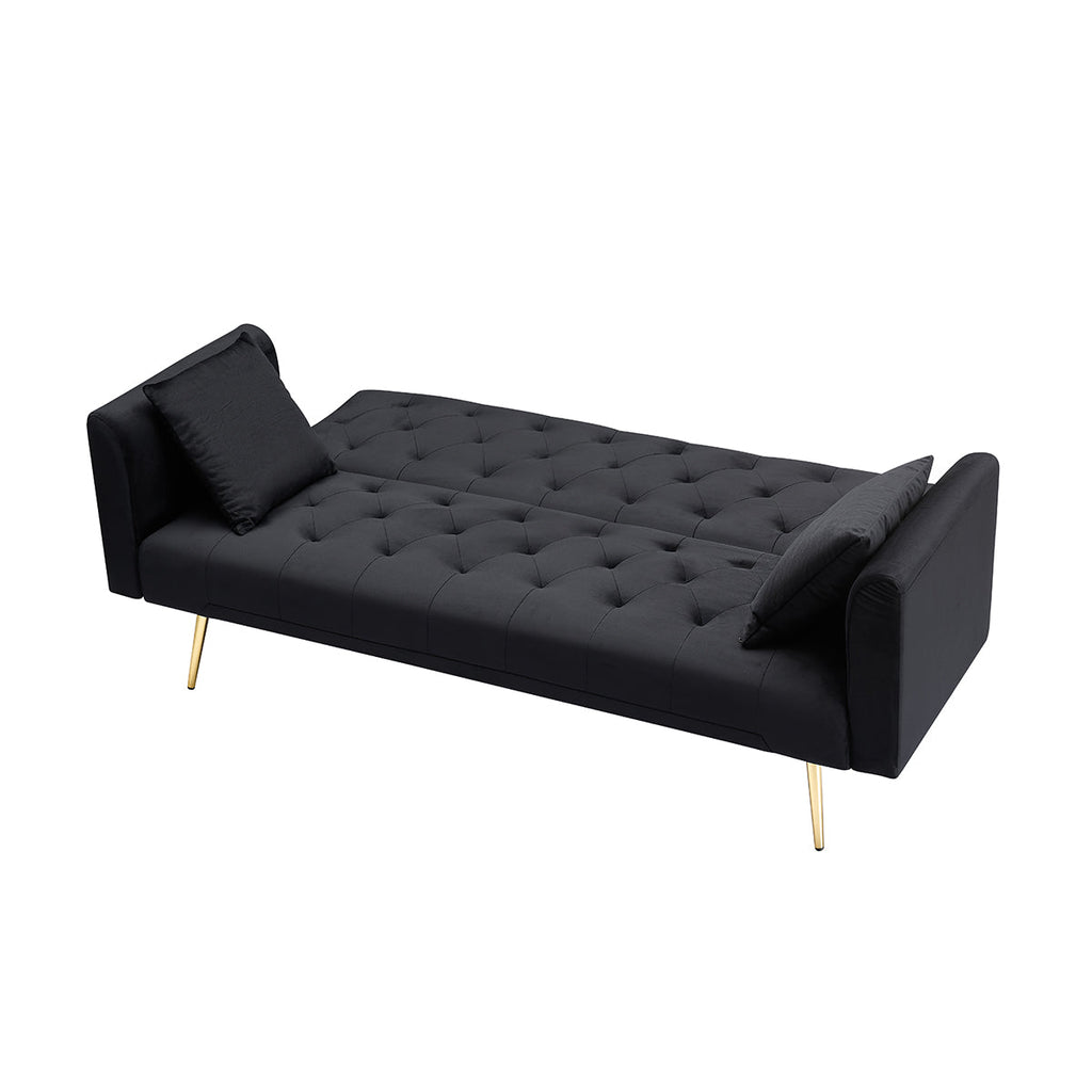 71-Inch Foldable Double Sofa With American Retro Style
