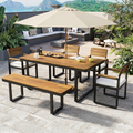 6-Piece Outdoor Dining Set - Acacia Wood