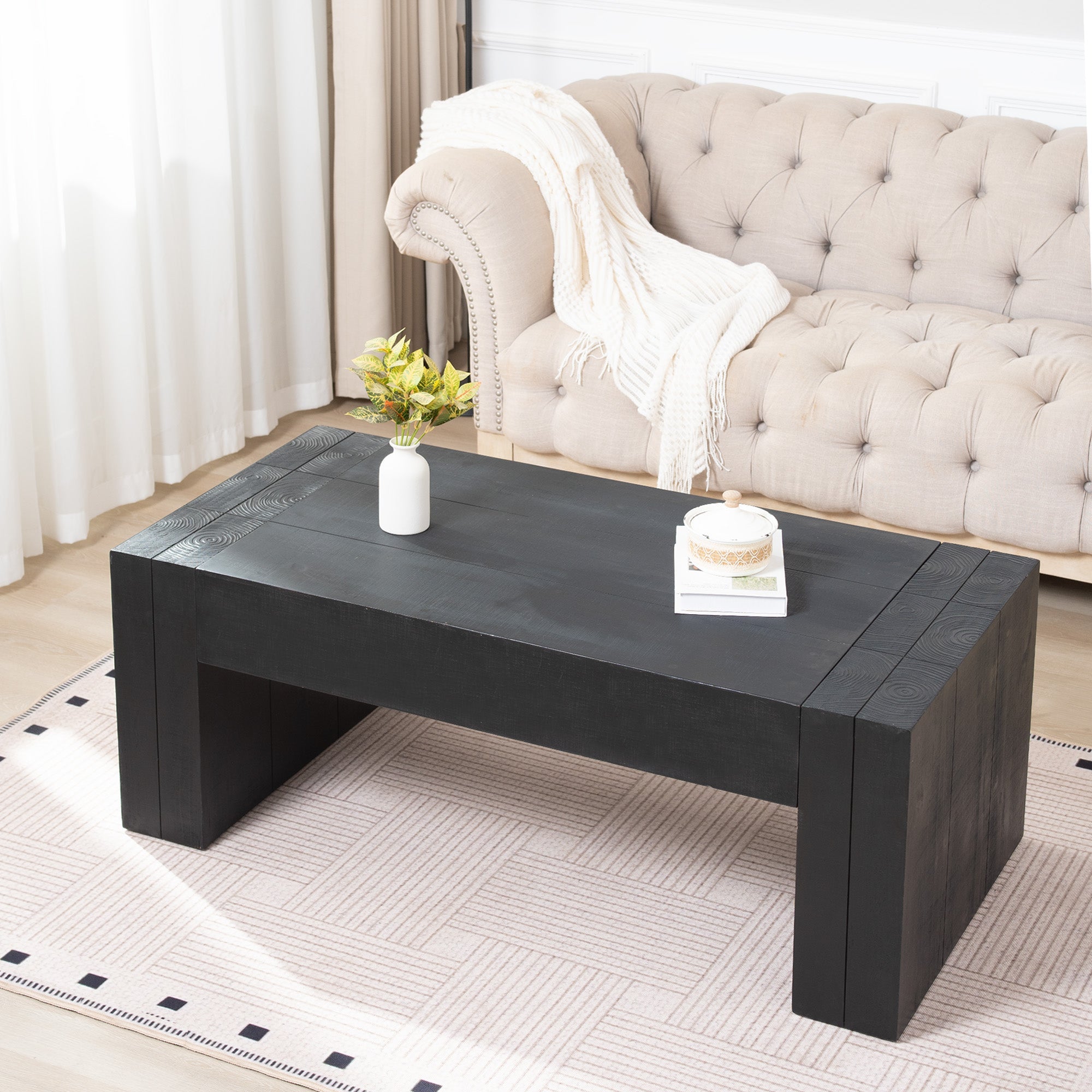 49" Engineered Wood Coffee Table