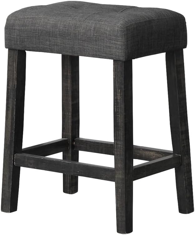Transitional 24" Wood Counter Stool Set of 2