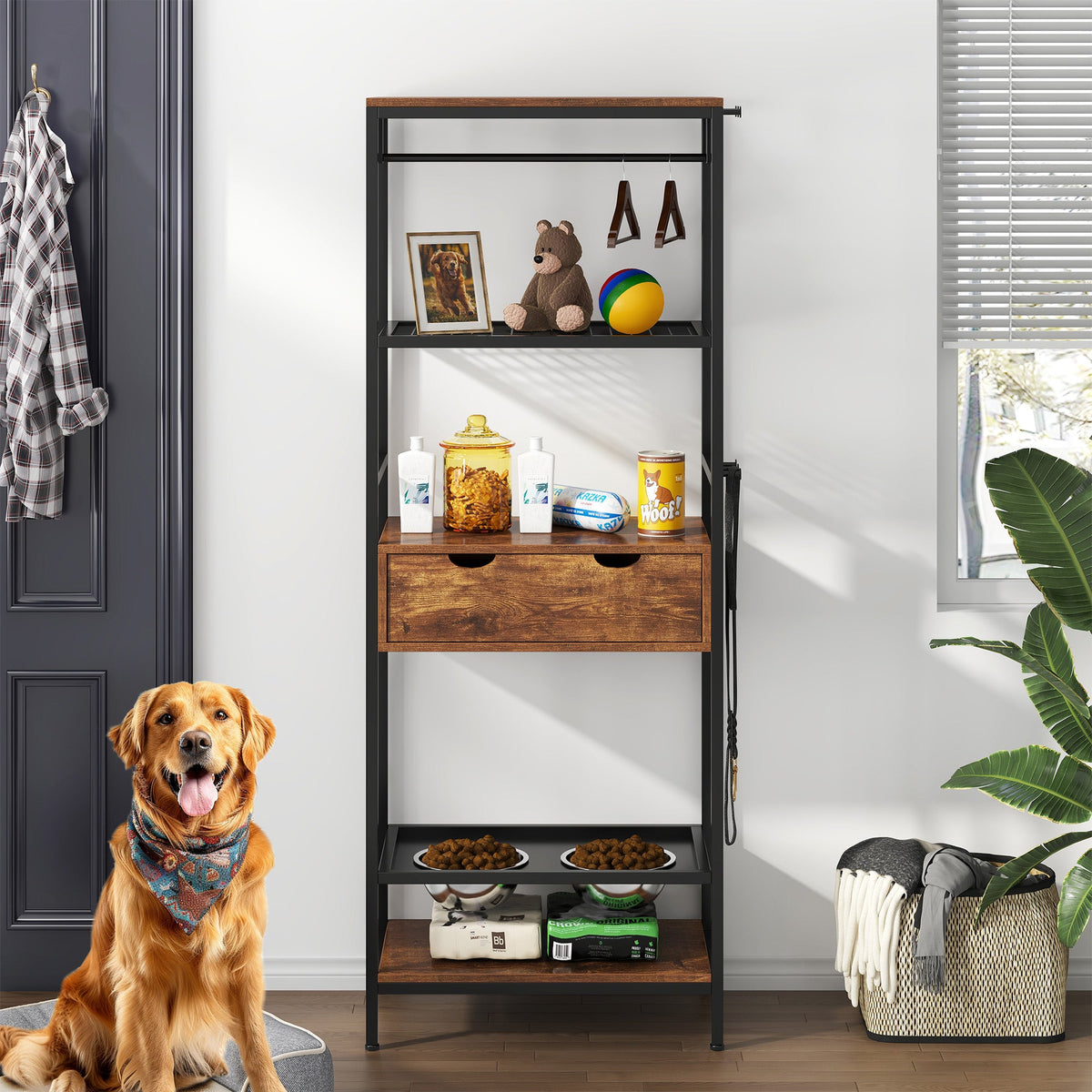 Height Adjustable Dog Feeding Station