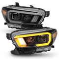 Anzo Toyota Tacoma '16-18 Projector Plank Style Switchback H.L Black Amber