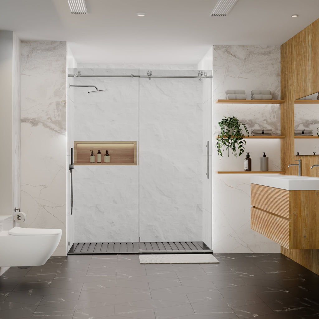Frameless Shower Door with Premium Tempered Glass