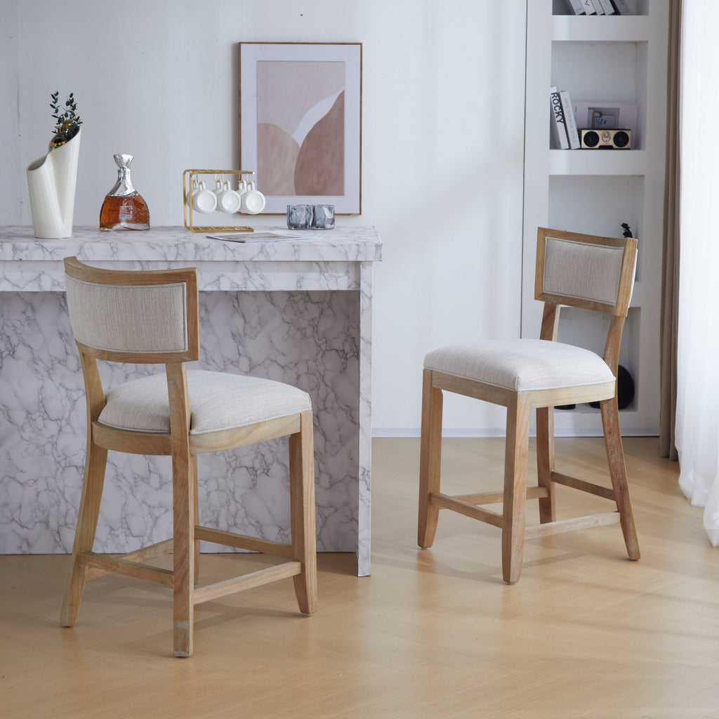 Upholstered Counter Height Bar Stools Set of 2