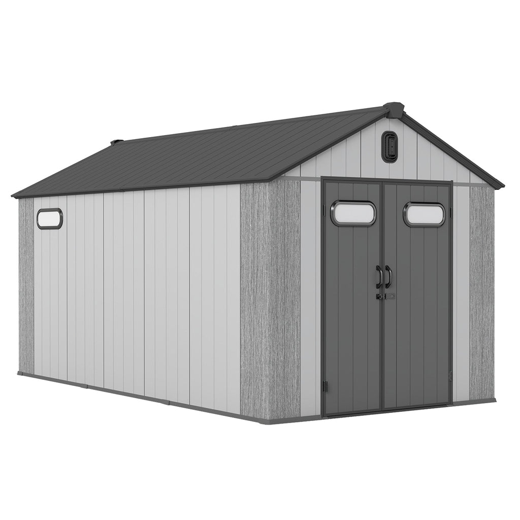 8x16Ft Resin Outdoor Storage Shed
