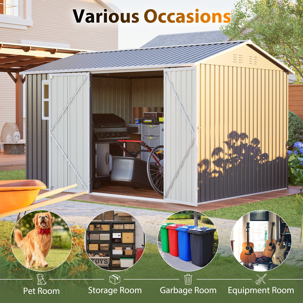 10'x8' Oversized Steel Storage Shed