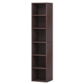 70.9" Cherry 6-Tier Narrow Corner Cube Bookcase