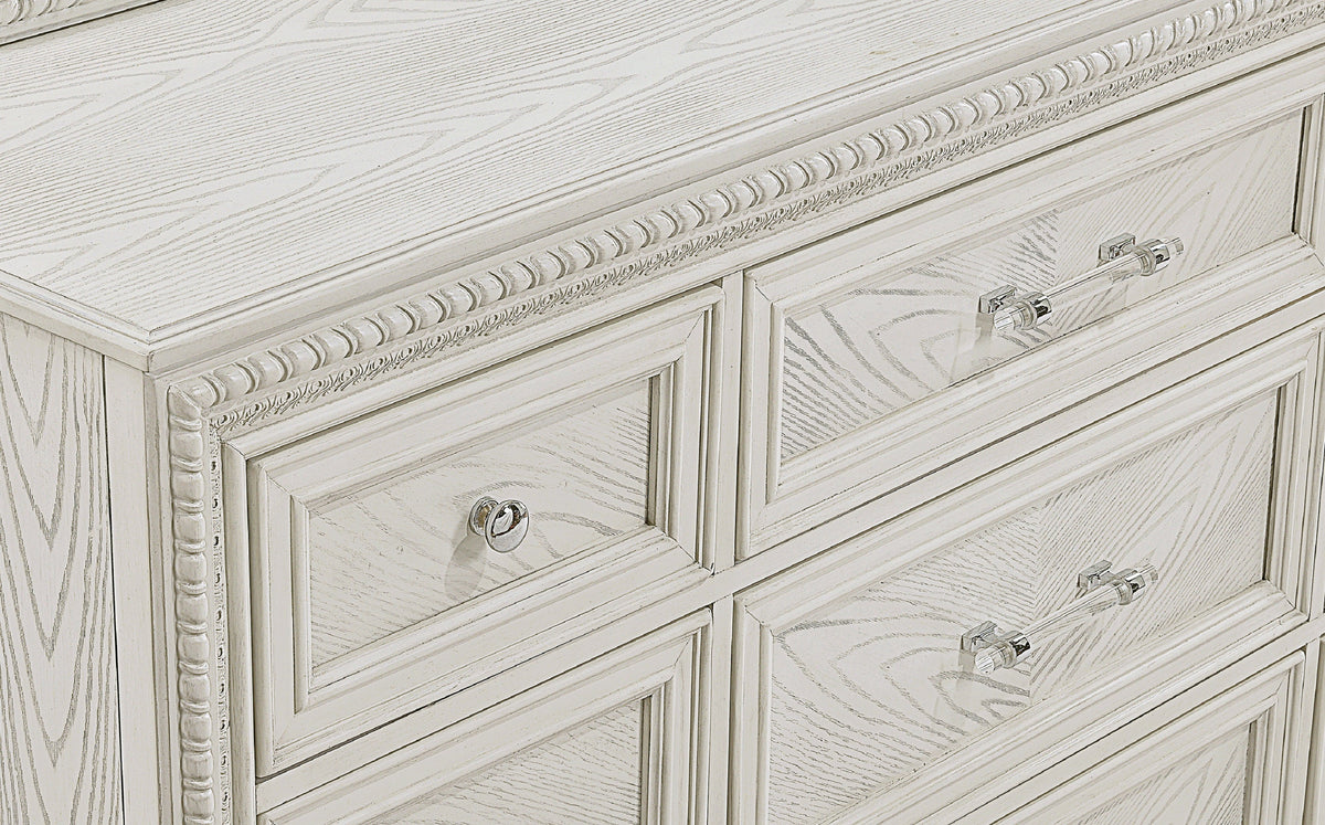 1pc Traditional 6-Drawer Storage Dresser Antique