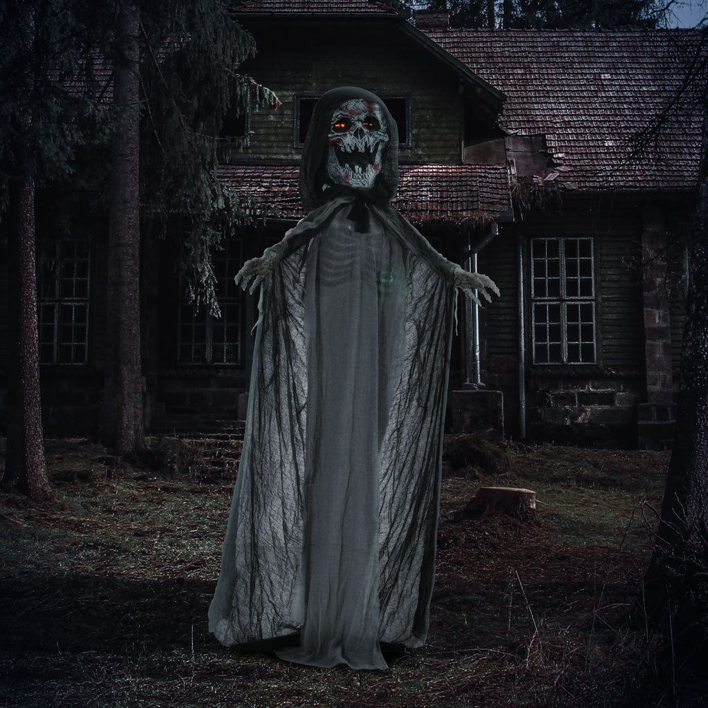 Outsunny 74" Life Size Outdoor Halloween Skeleton Witch Decoration