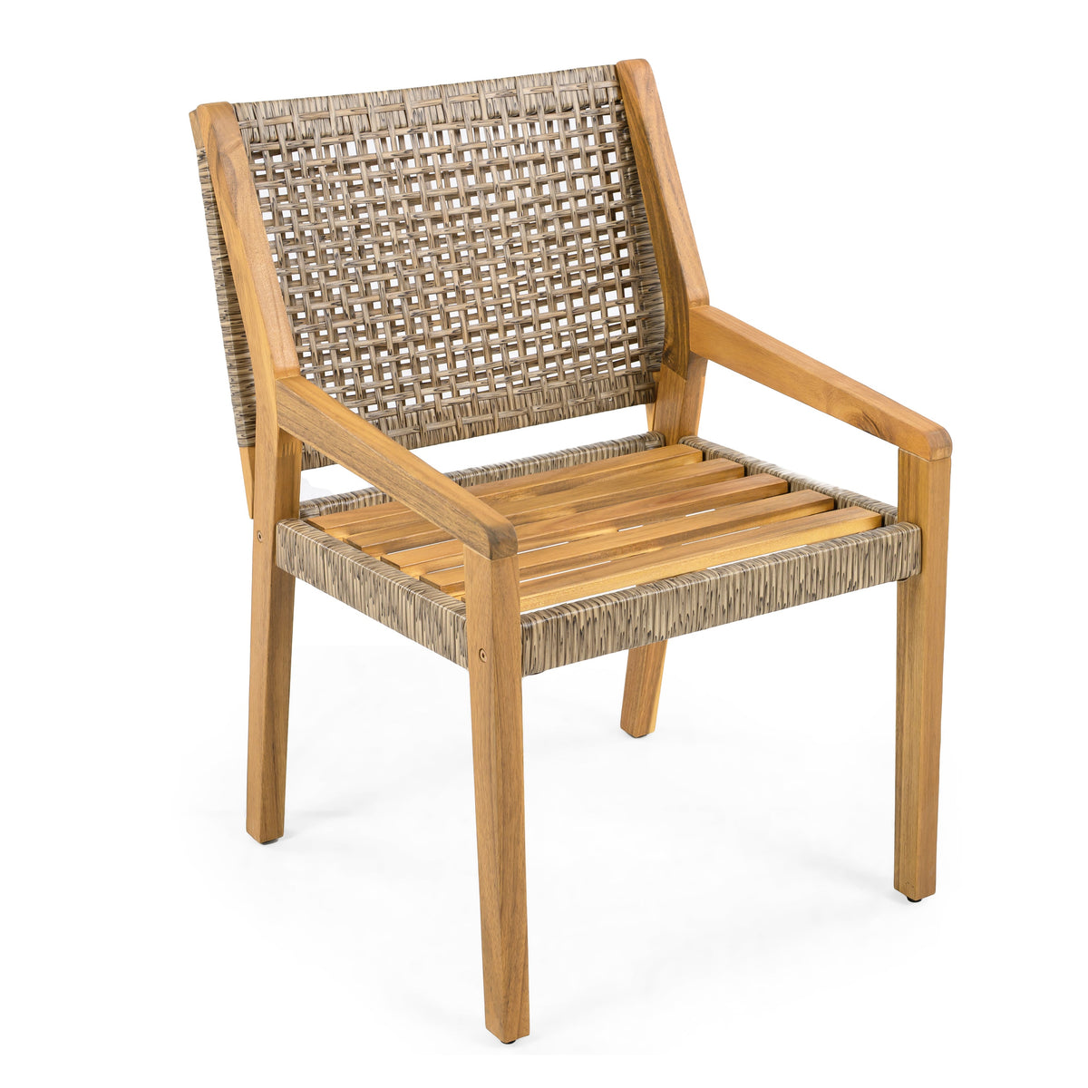 Outdoor Dining Chair - Acacia Wood & Wicker