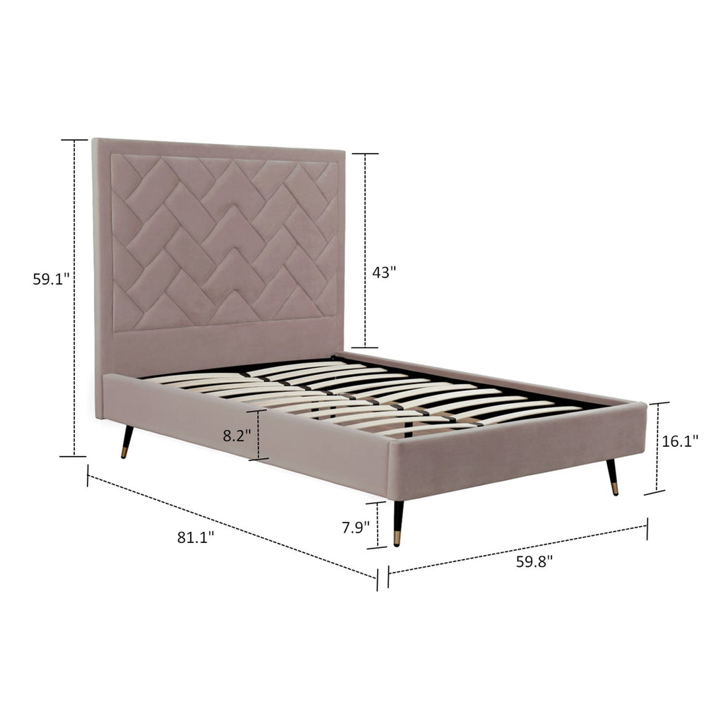 Crosby Upholstered Velvet Full Bed