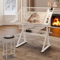 Hand Crank Adjustable Tempered Glass Drafting Table