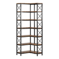 79.53" Tall 7-Tier Large Corner Bookshelf
