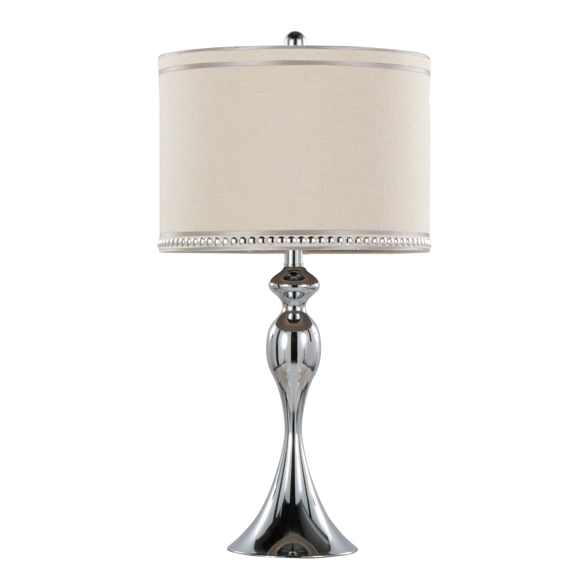 27" Contemporary Metal Table Lamp in Polished