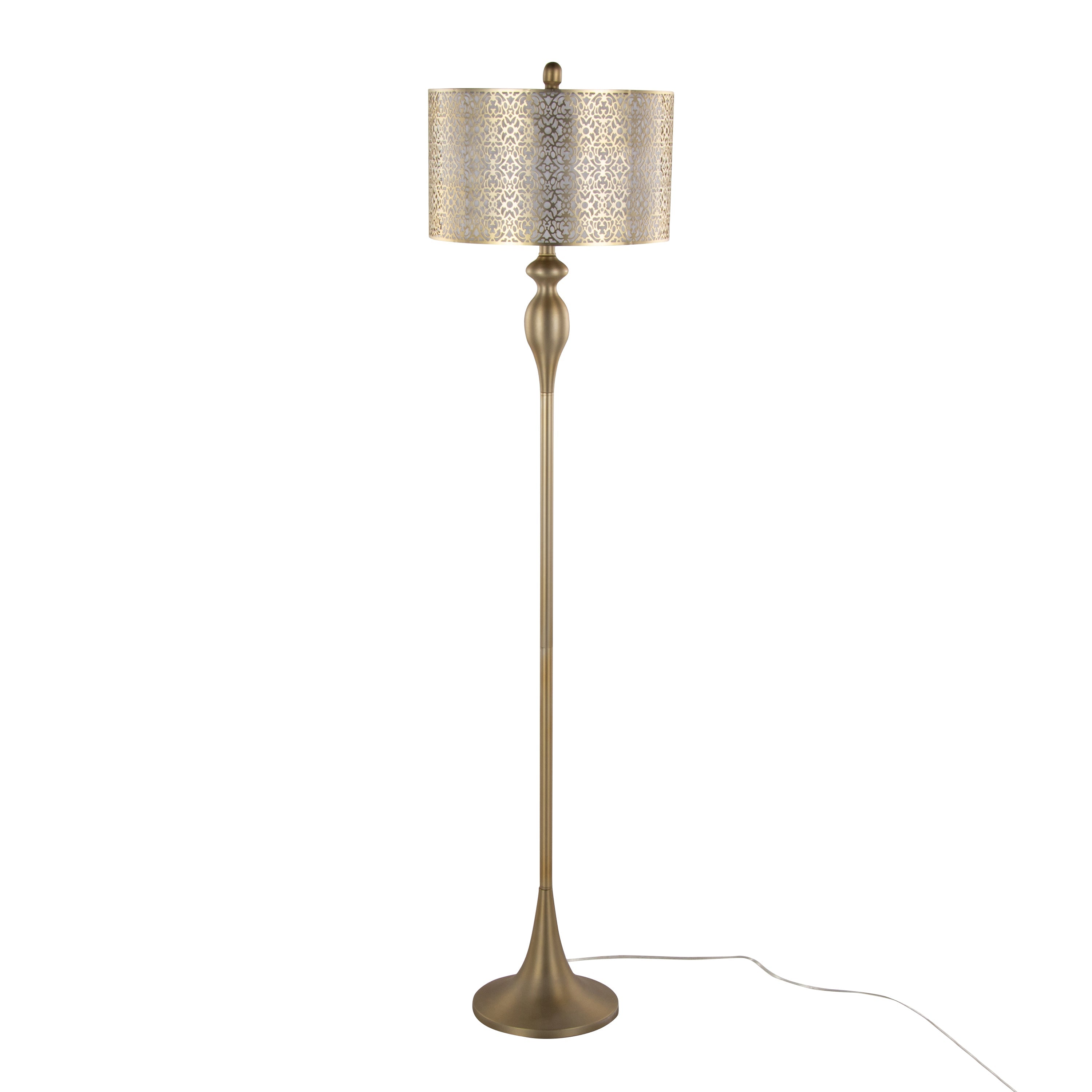 63" Contemporary Metal Floor Lamp