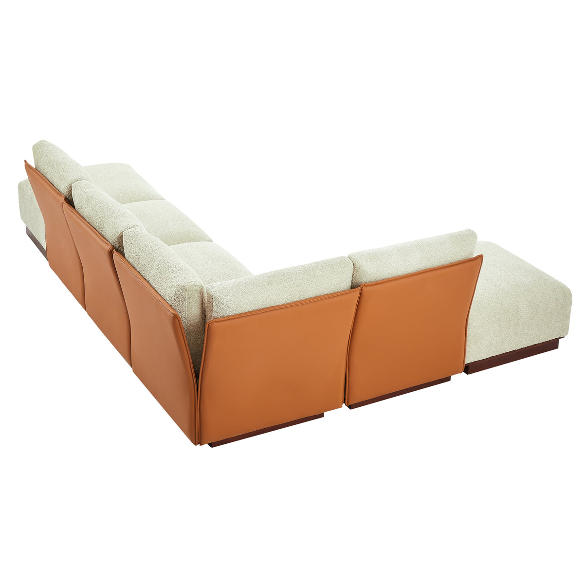 Velora 116 in. L Shaped Boucle Modular Sectional Sofa