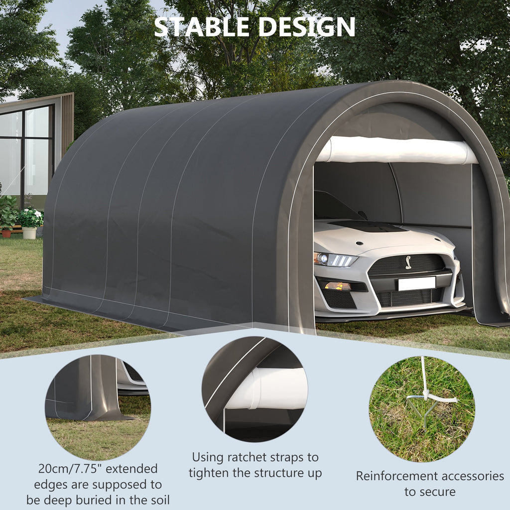 Outsunny 10' x 16' Heavy Duty Carport Garage Storage Tent