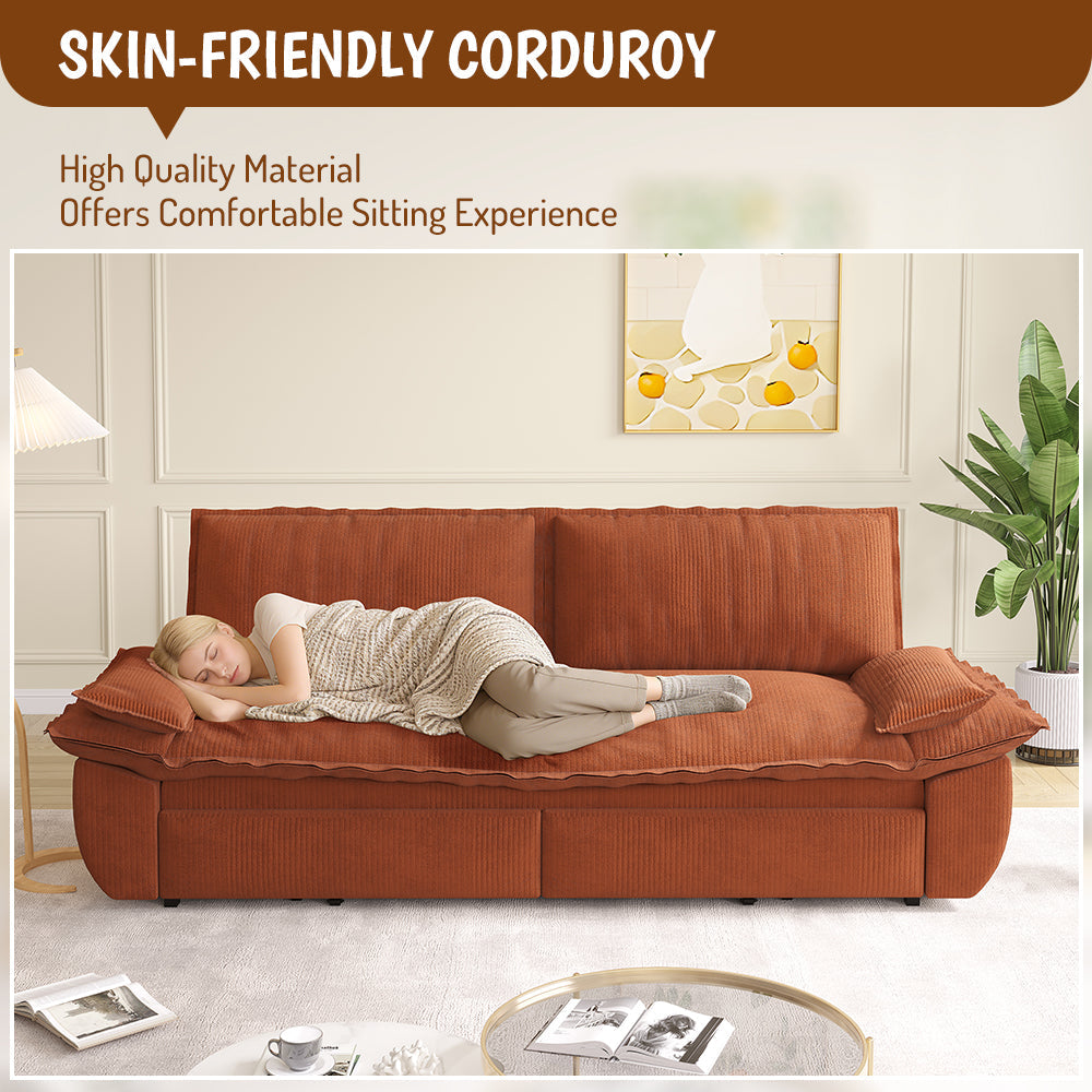 73.2" Queen Pull Out Sofa Bed