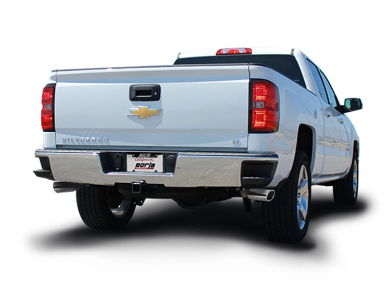 Borla 14 Silv/Sierra C/B Exh S-Type 1500 5.3L V8 AT/MT 2&4WD Ext Cab Split Side Exit 140545