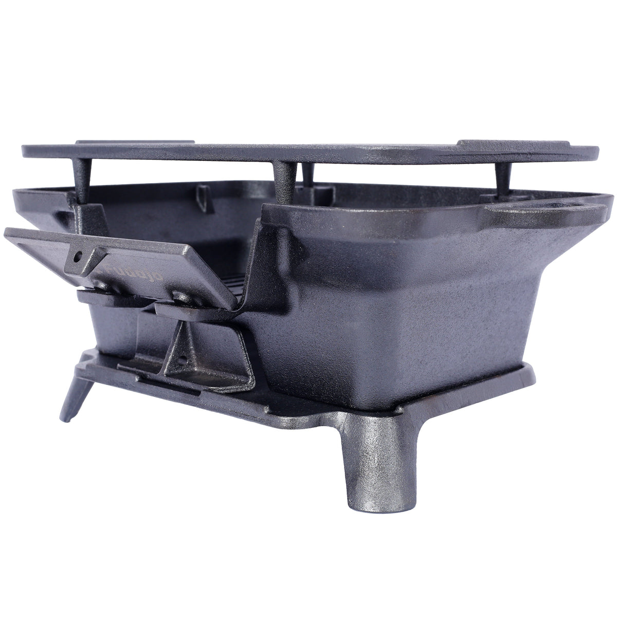 Oval Cast Iron Grill - Portable Outdoor Cooking