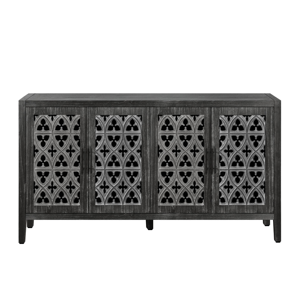 Hollow Four Door Antique Cabinet
