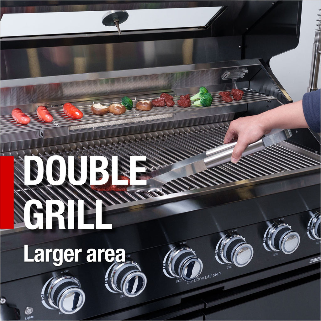 Black Gas Grill Four Burners Grill-B Stainless Steel Outdoor Kitchen Islands