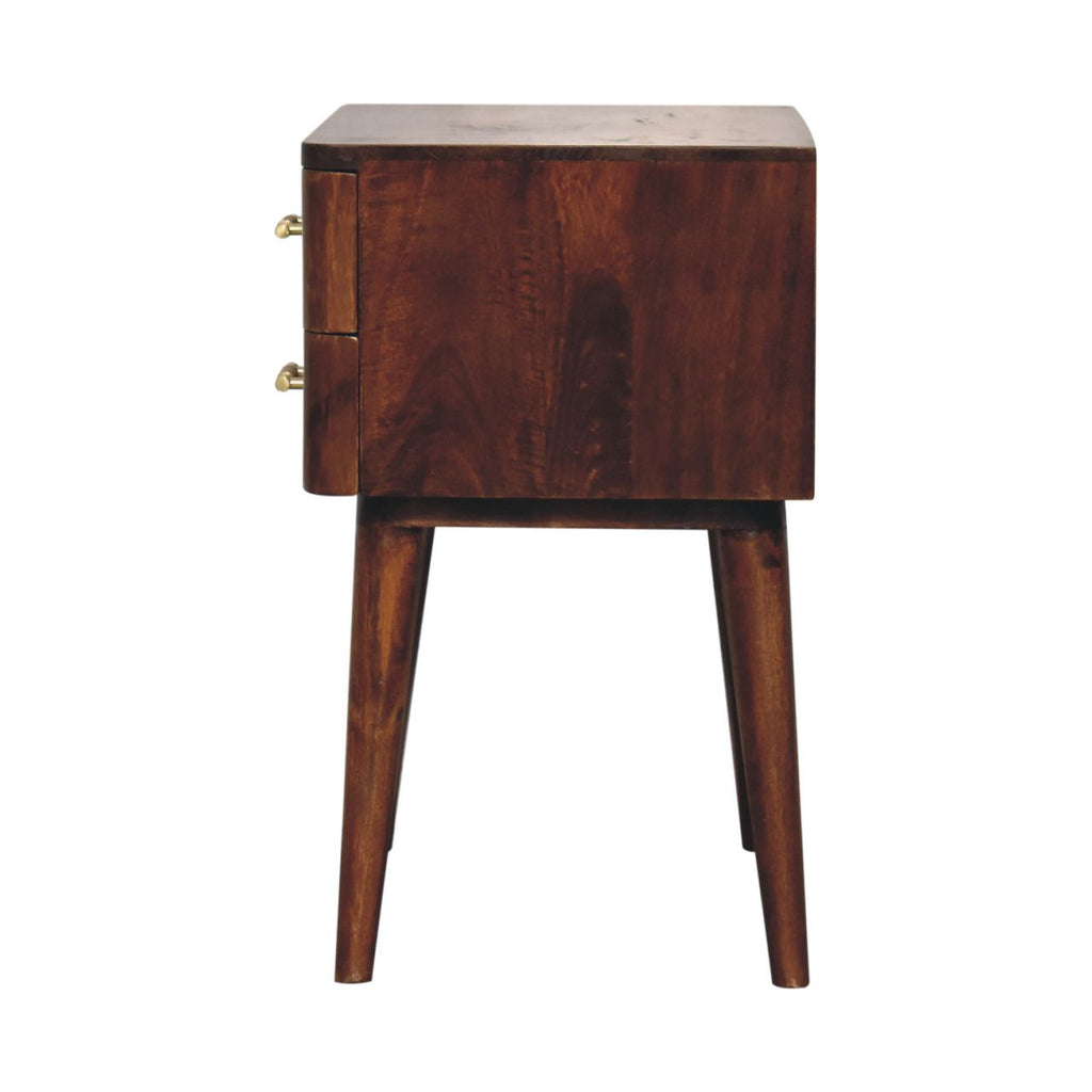 Solid Wood Chestnut T-Bar Nightstand