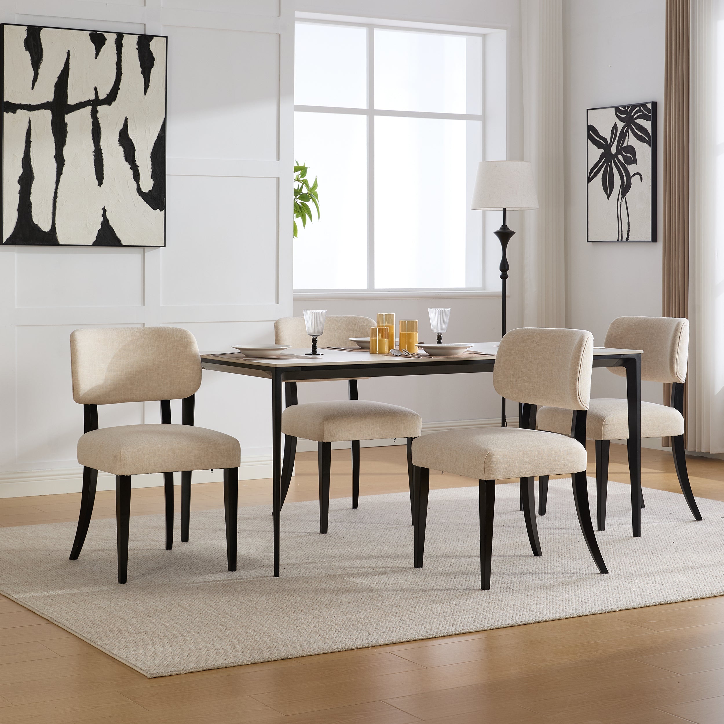 Wooden Dining Chairs Set of 2