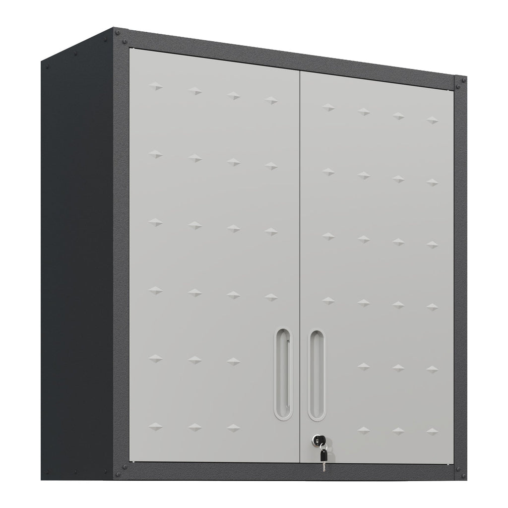 Metal Wall-Mounted Tool Storage Cabinet with Locking Door