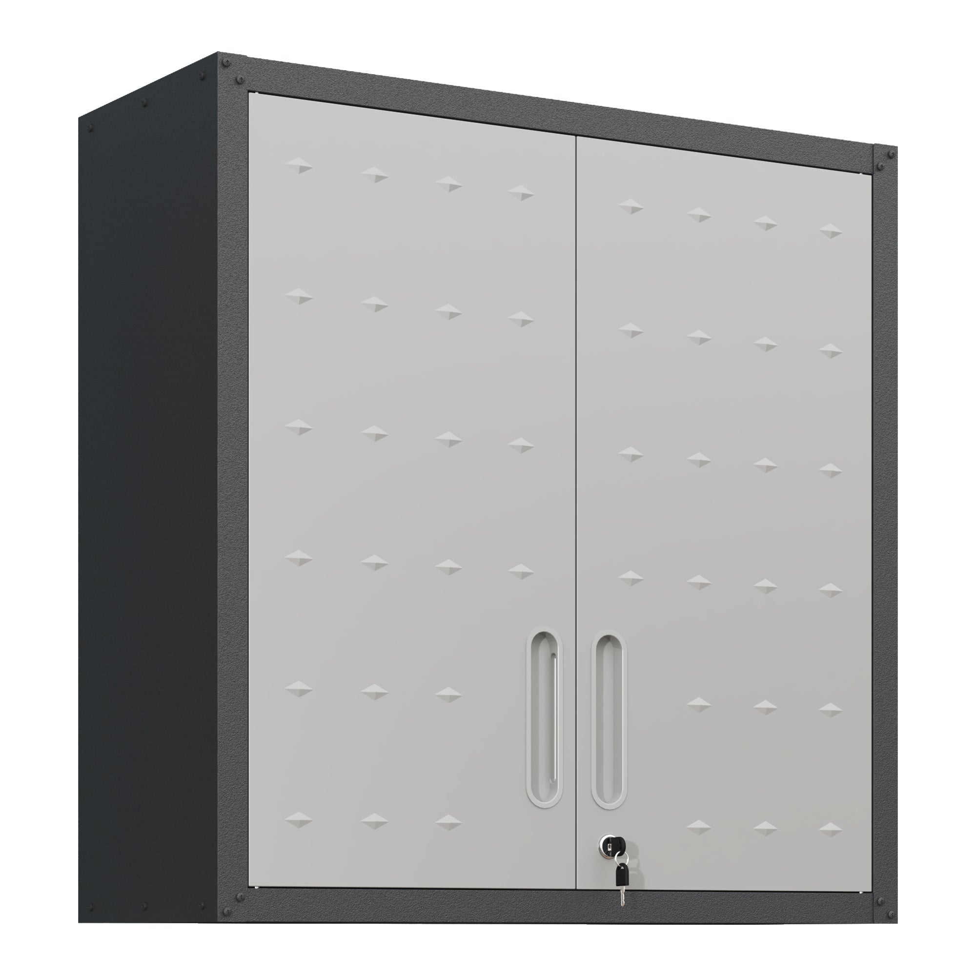 Metal Wall-Mounted Tool Storage Cabinet with Locking Door