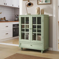Minimalism Buffet Cabinet with Double Glass Doors