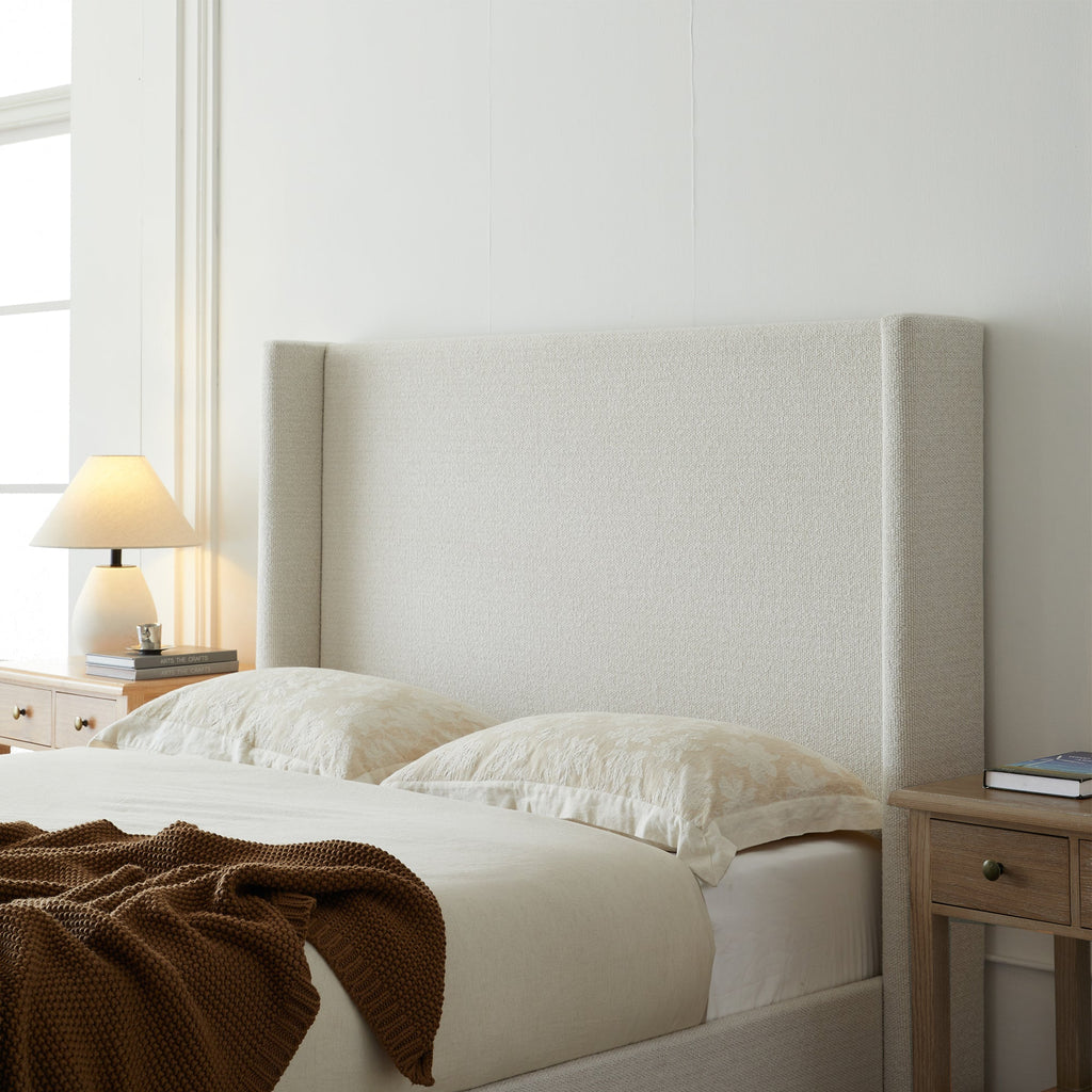 Hosford Upholstered Wingback Bed