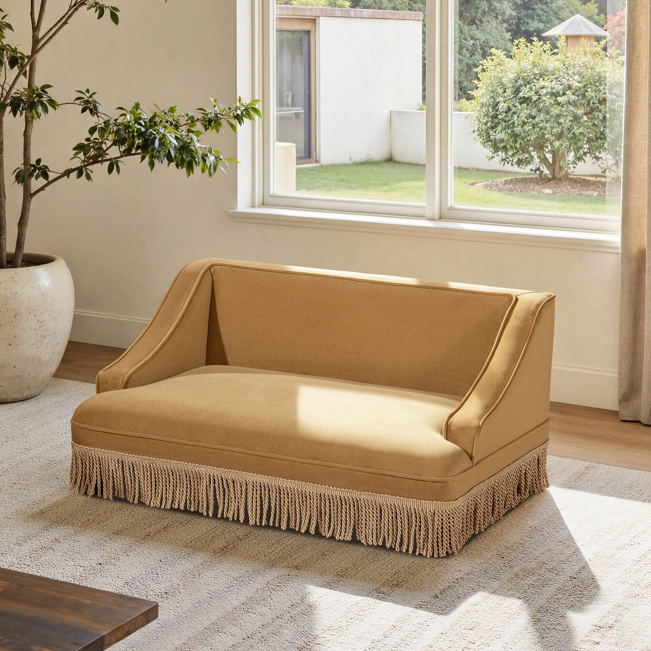 Duchess 33" Medium Princess Pet Bed Sofa with Fringe Skirt