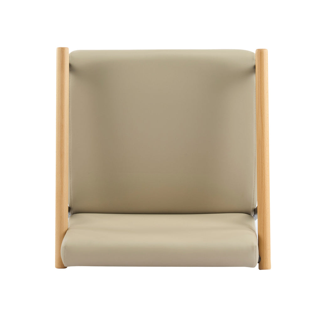 Counter Stool with Iron Frame - Set of 2 - Espresso + Khaki