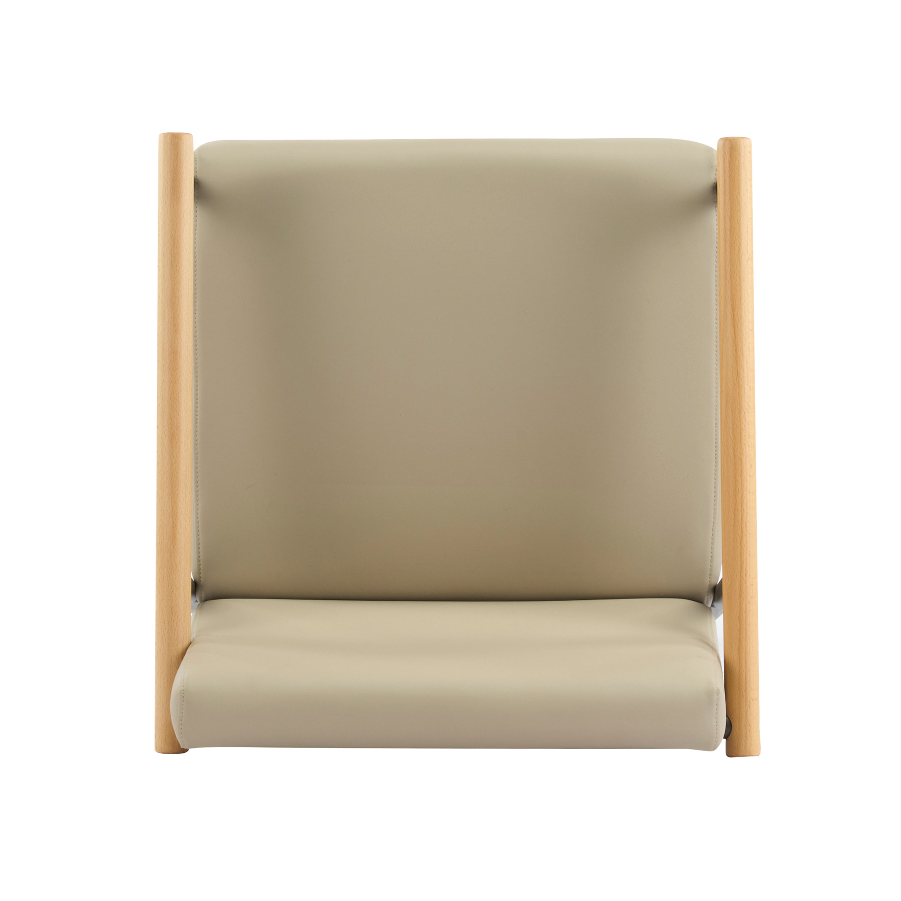 Counter Stool with Iron Frame - Set of 2 - Espresso + Khaki
