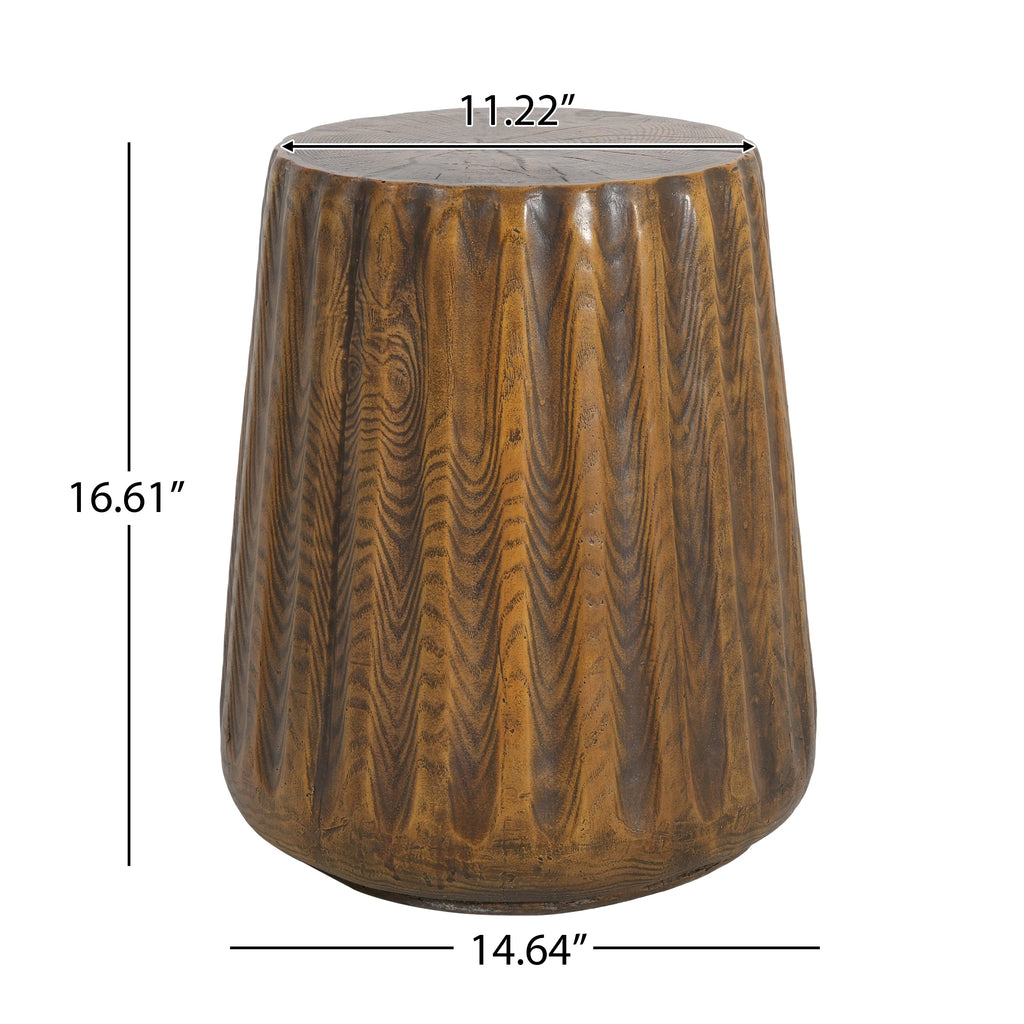 MGO Outdoor Indoor Side Table - Durable Tree Stump Style