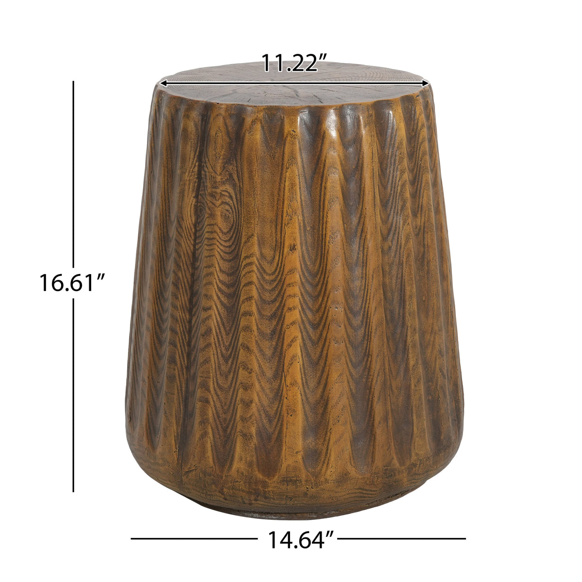 MGO Outdoor Indoor Side Table - Durable Tree Stump Style