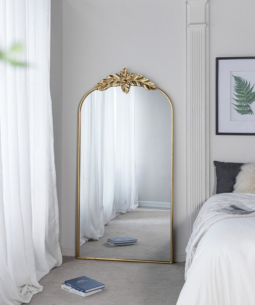 Full Length Mirror 70"x 31" - Wall-Mounted with Faux Wooden Frame