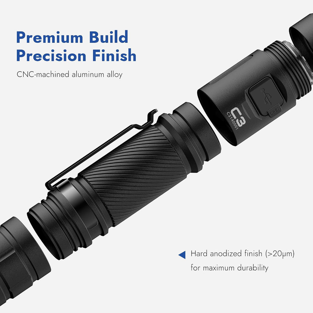 WUBEN C3 Flashlight 1200 High Lumens