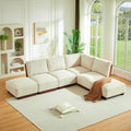 Velora 116 in. L Shaped Boucle Modular Sectional Sofa