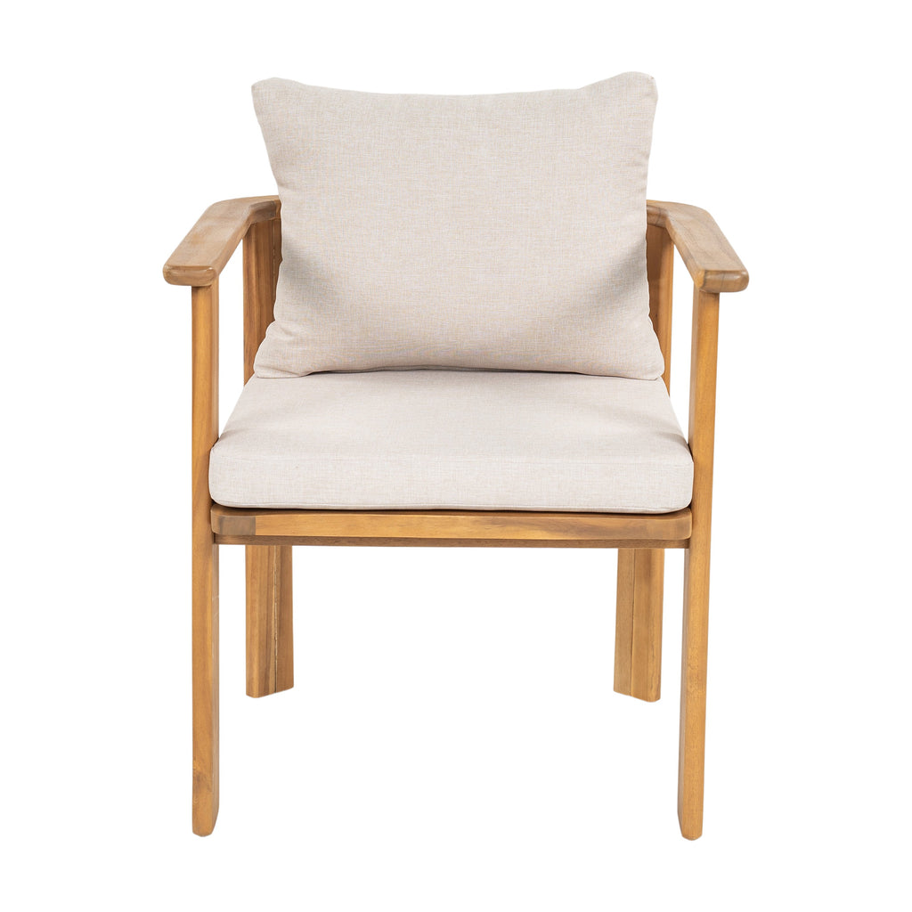 Kaja Outdoor Acacia Wood Dining Chair, Teak Finish