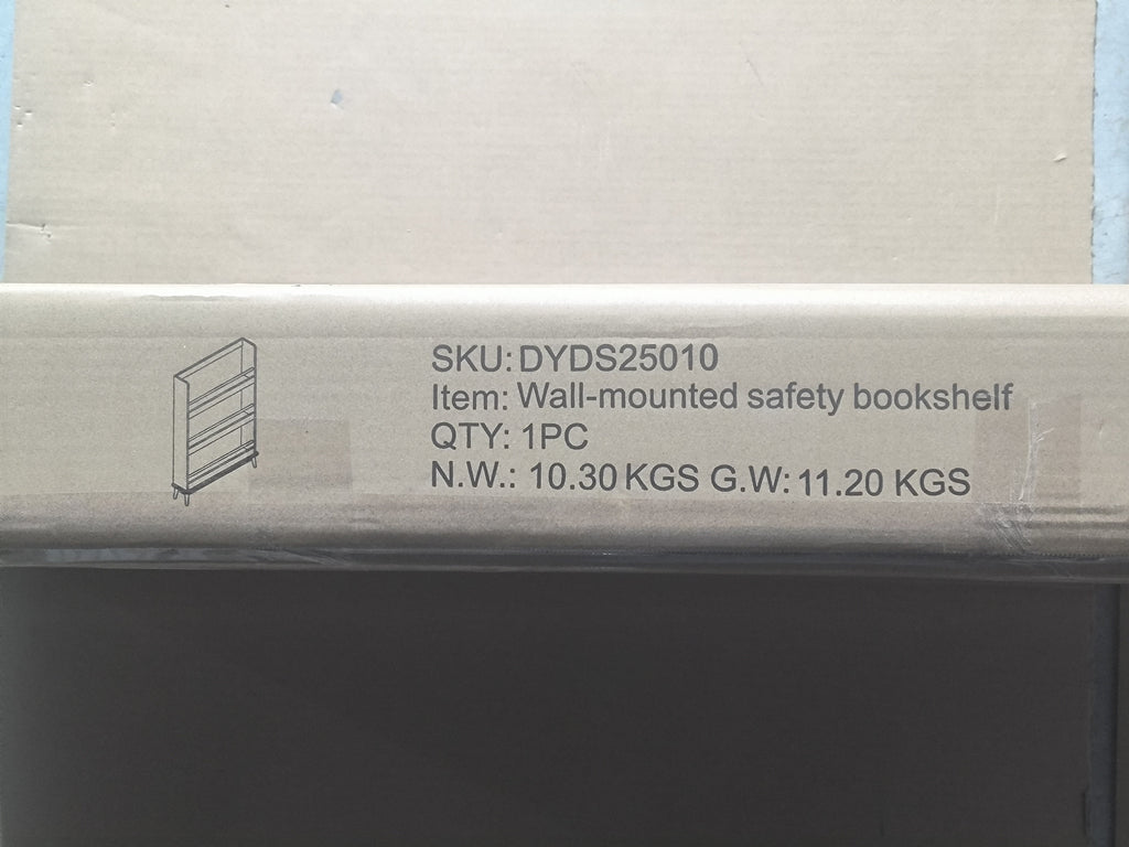 Wall-Mounted Kids Bookshelf with 3 Front-Facing Display Shelves