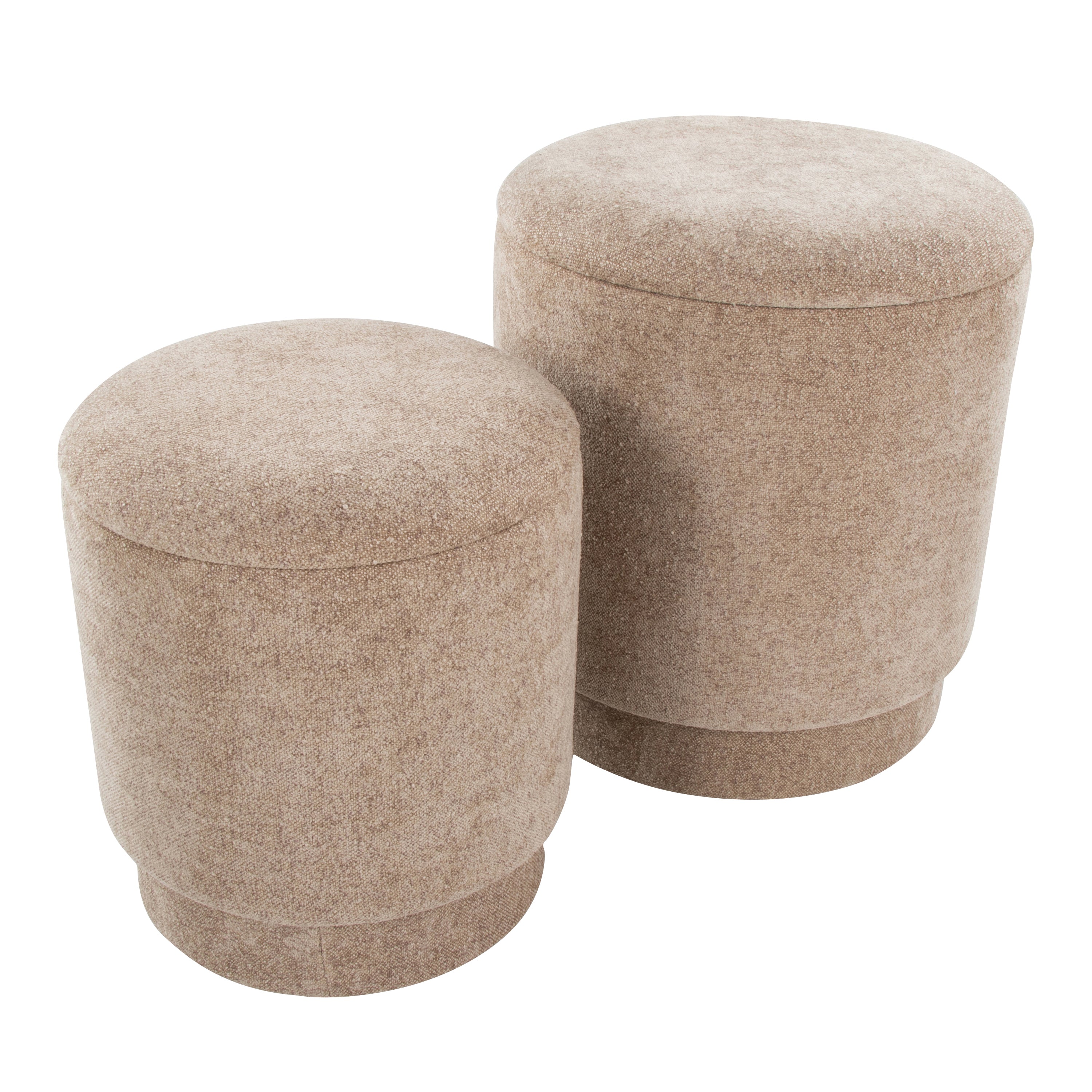 Upholstered Contemporary Ottoman Set