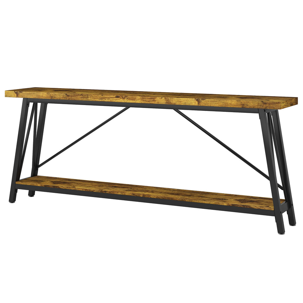 70.9" Extra Long Rustic Industrial Sofa Table