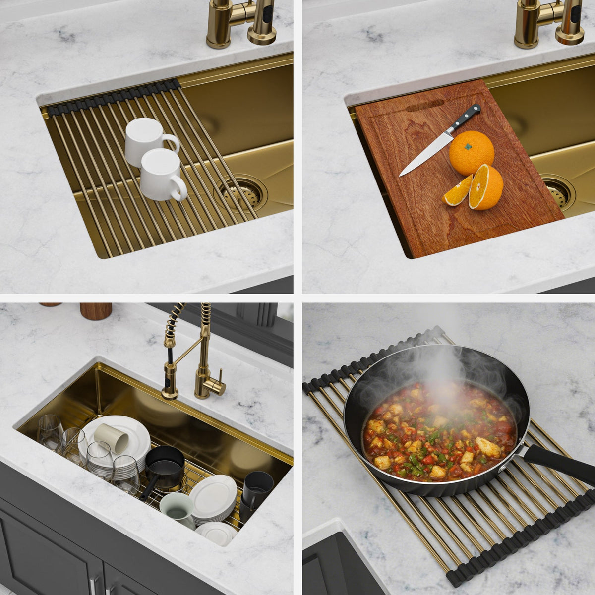Premium Single Bowl Undermount Workstation Sink